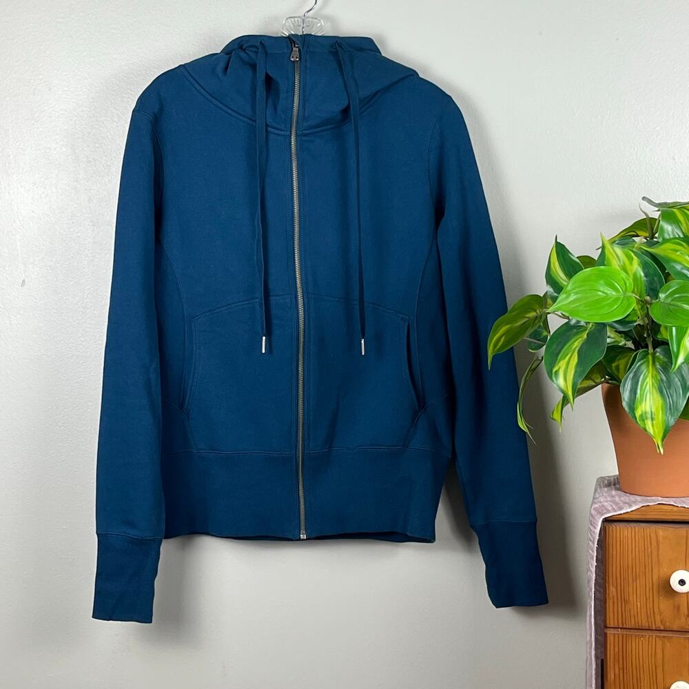 Champion Men's Teal Fleece Zip Front Hoodie Size Medium